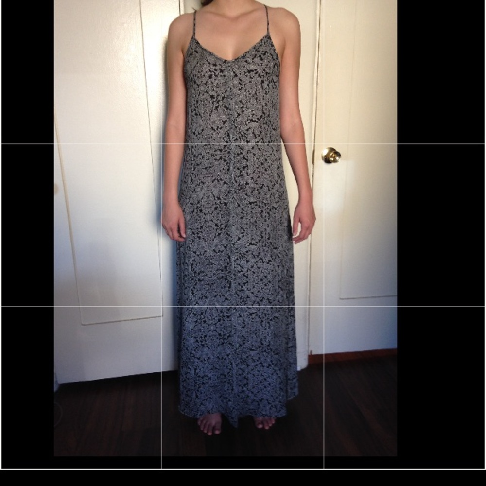 NWOT Spaghetti Straps Silk Maxi Dress